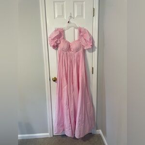 Pink Selkie Angel Delight Seashell Gown Maxi Dress 100% Cotton